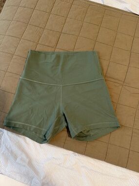 lululemon athletica High-Rise Sage Green 4” Bike Shorts